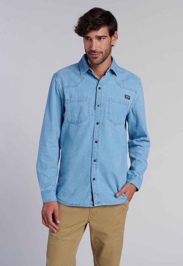 Camisa Mezclilla Florida Fj Navy-0