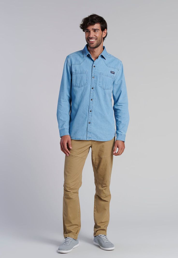 Camisa Mezclilla Florida Fj Navy-1