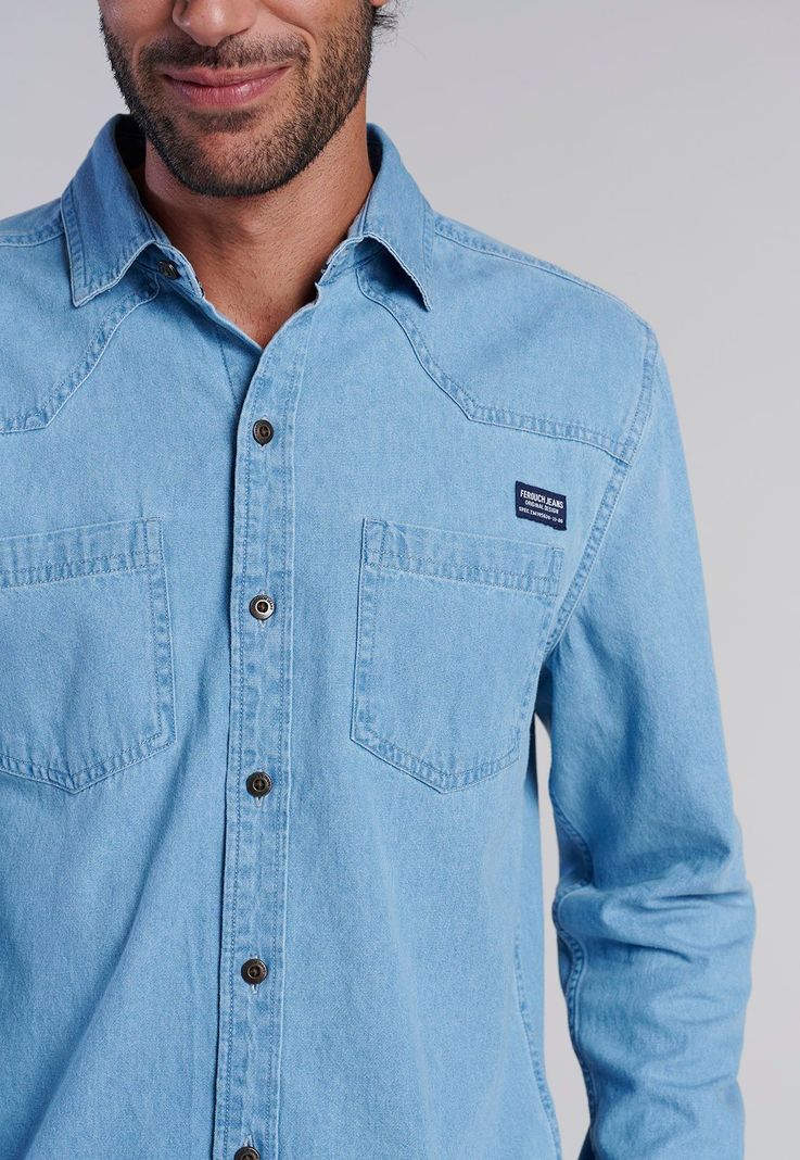 Camisa Mezclilla Florida Fj Navy-2