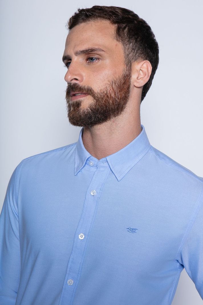 Camisa Sport Oxford F Blue-2