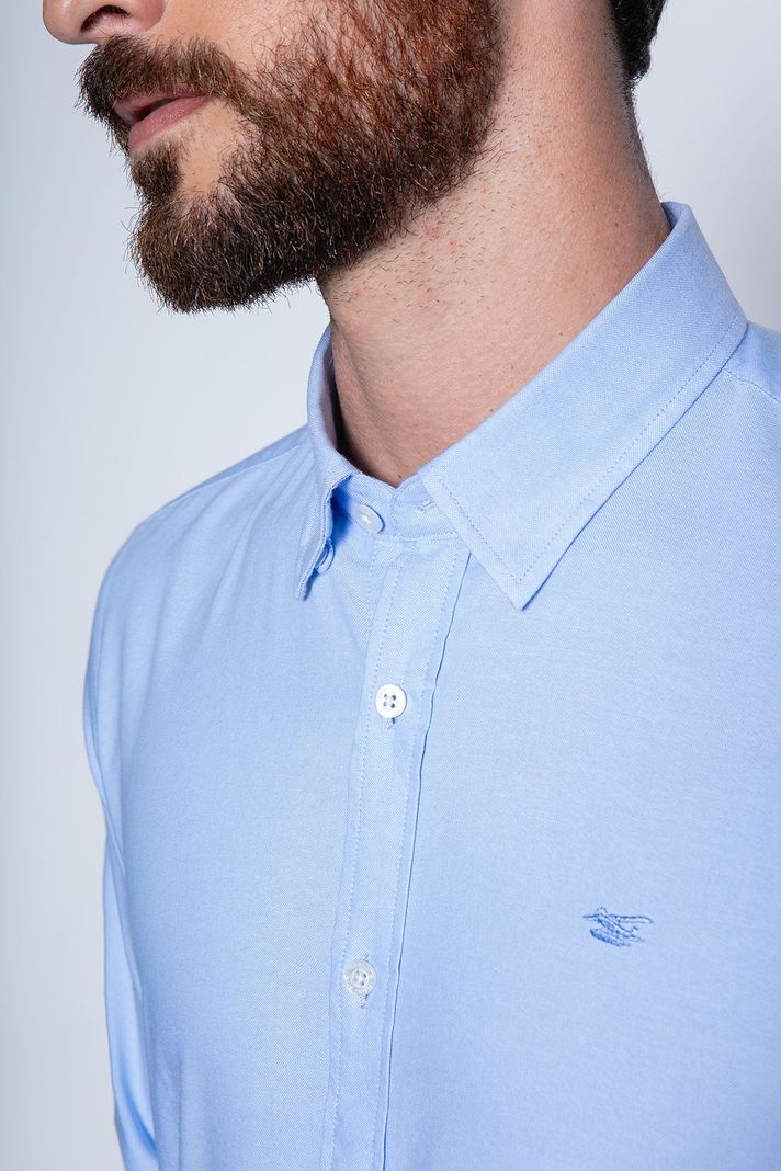 Camisa Sport Oxford F Blue-4