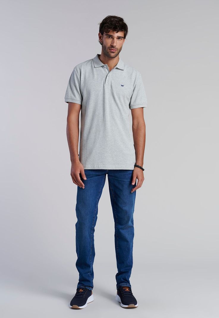 Polera Basica Pique Grey Melange-1
