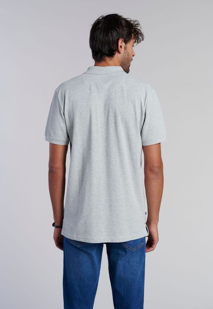Polera Basica Pique Grey Melange-3