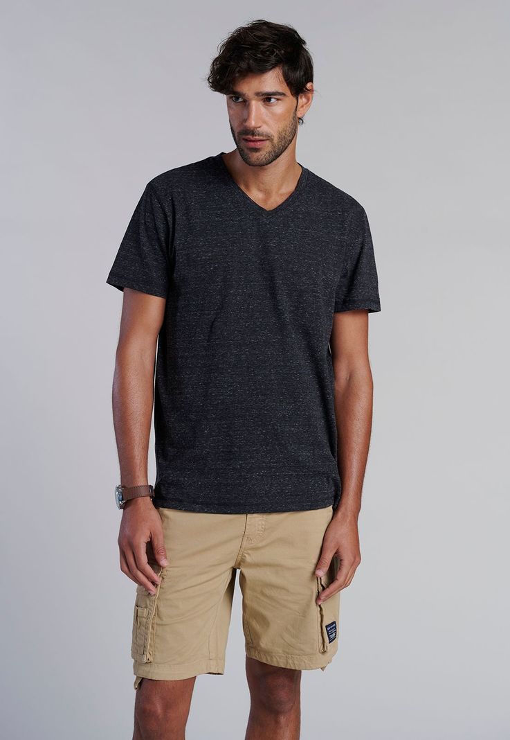 Polera V Neck Alaska Black Negro S