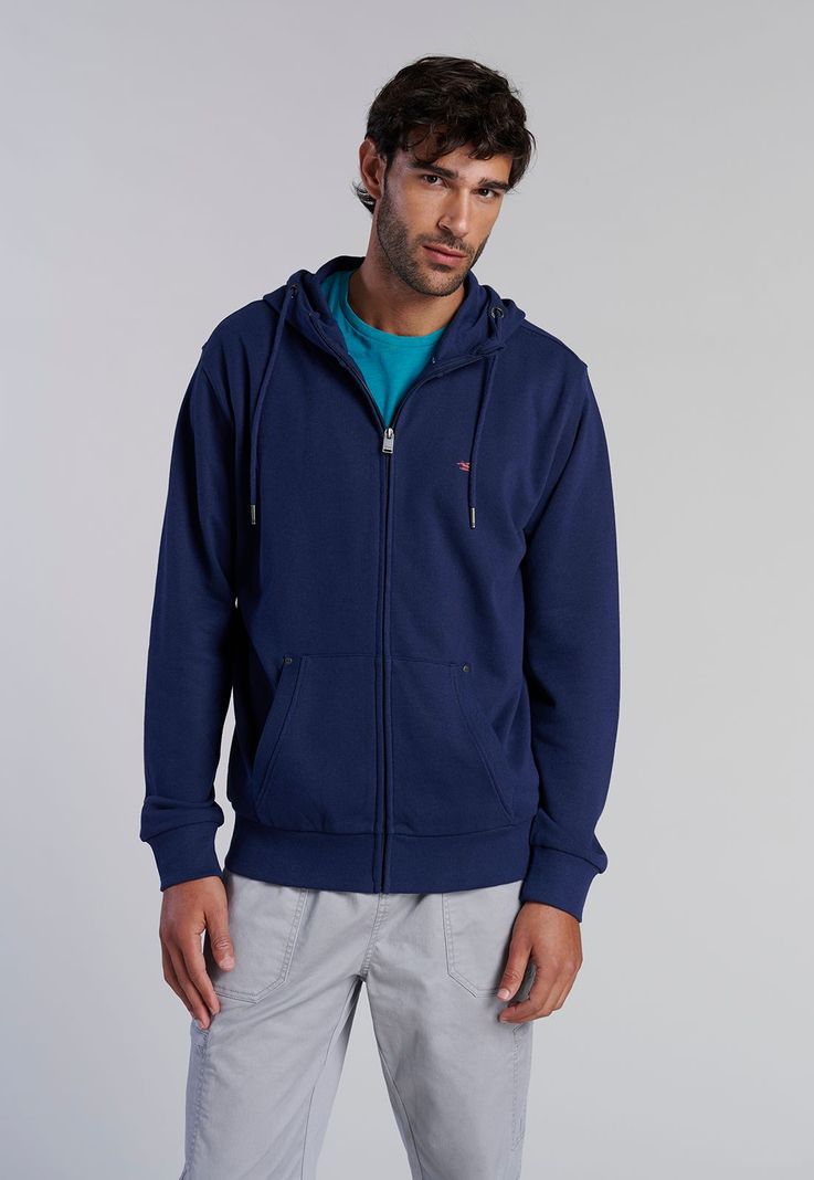 Poleron Basico Massachussets Navy Azul S