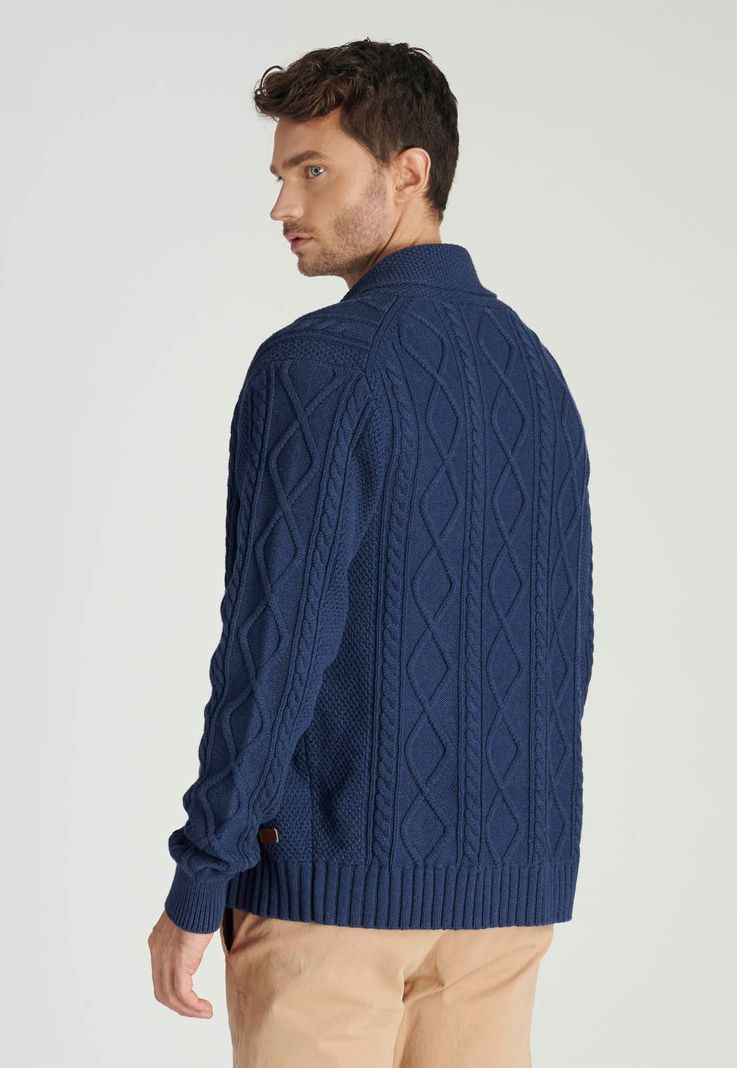 Cardigan Bisbal Heritage Navy Melange-3