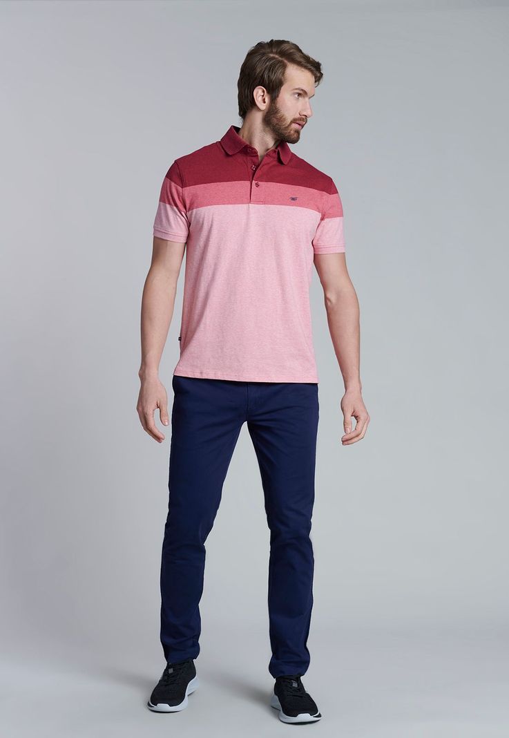 Polera Polo Rayas Baltimore Burgundy Melange-1