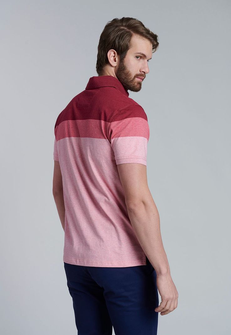 Polera Polo Rayas Baltimore Burgundy Melange-3