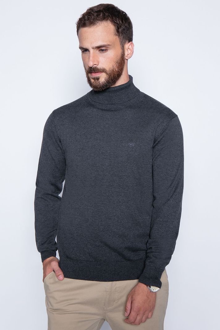 Sweater Smart Casual Turtle Neck Graphite