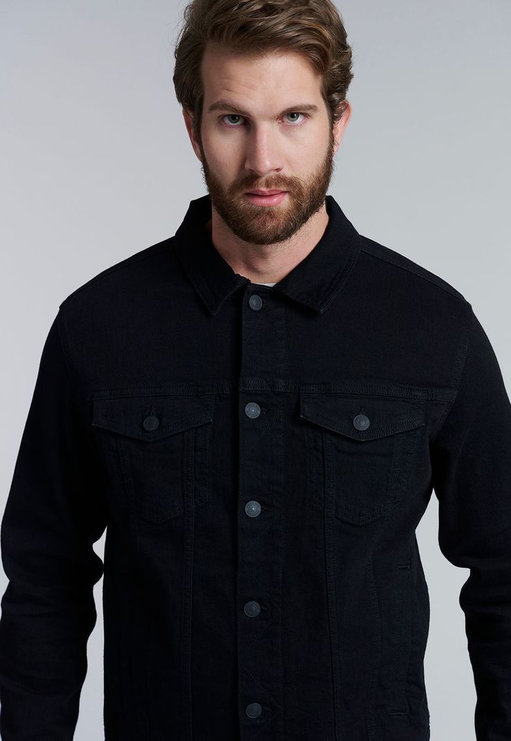 Chaqueta Basica Denim Fj Black-4