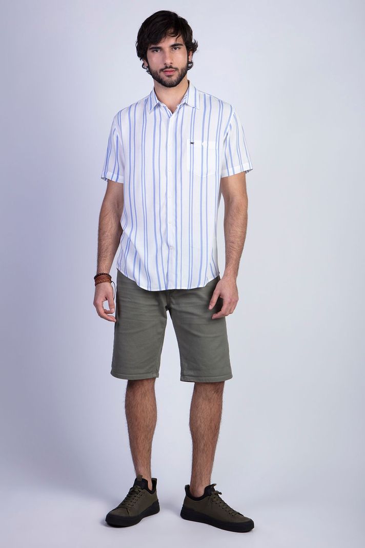 Camisa Estampada Rayas Fj Sky-2