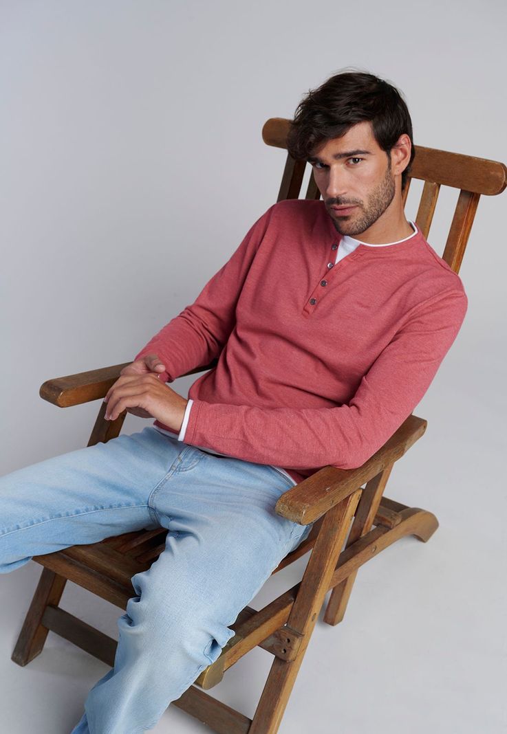 Polera Ml Dobel Indiana Red-4