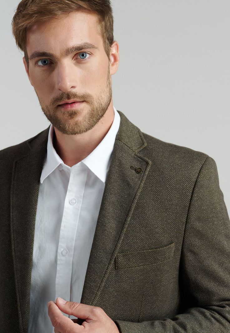 Blazer Dover Smart Casual Brown-2
