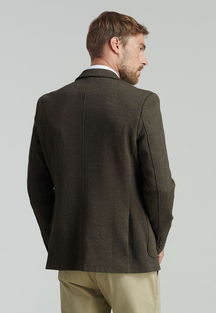 Blazer Dover Smart Casual Brown-3