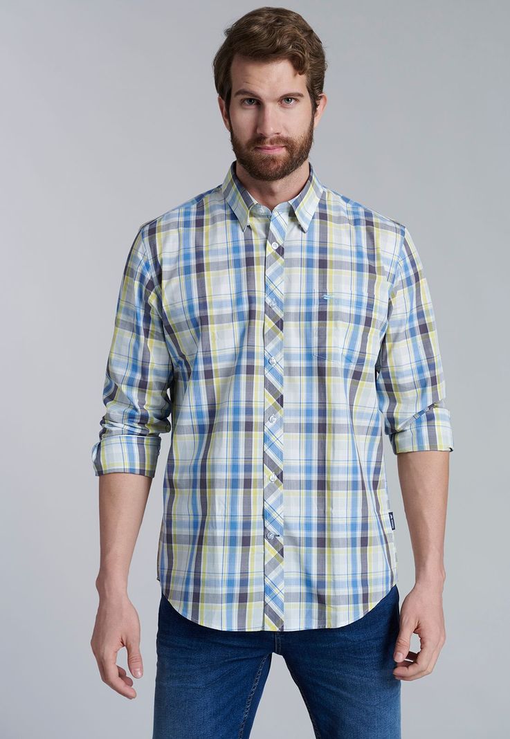 Camisa Check Orlando F Yellow-0