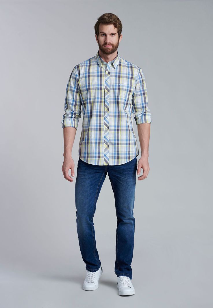 Camisa Check Orlando F Yellow-1