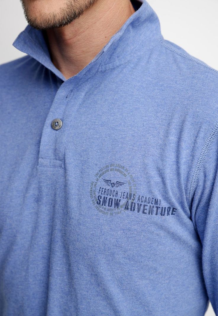 Polera Polo Utah Blue Melange-2