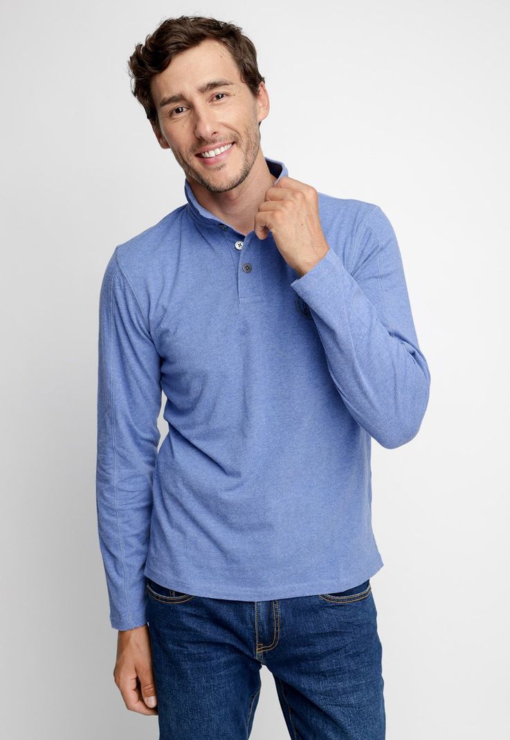 Polera Polo Utah Blue Melange-0