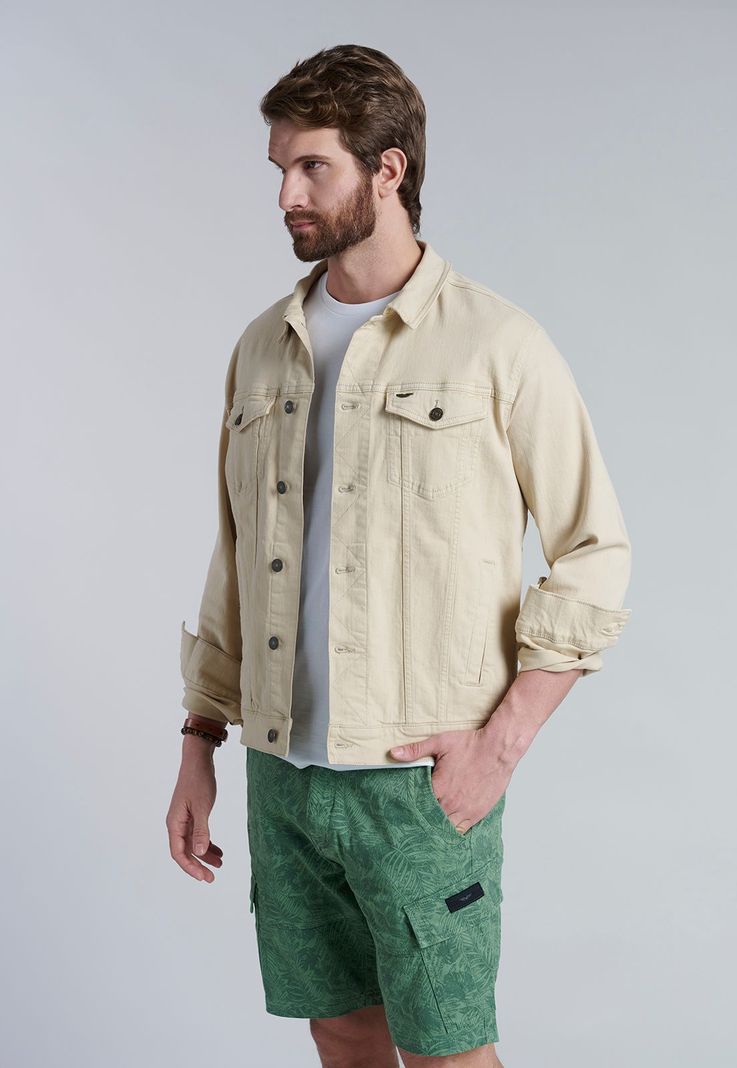 Chaqueta Basica Denim Fj Sand-0