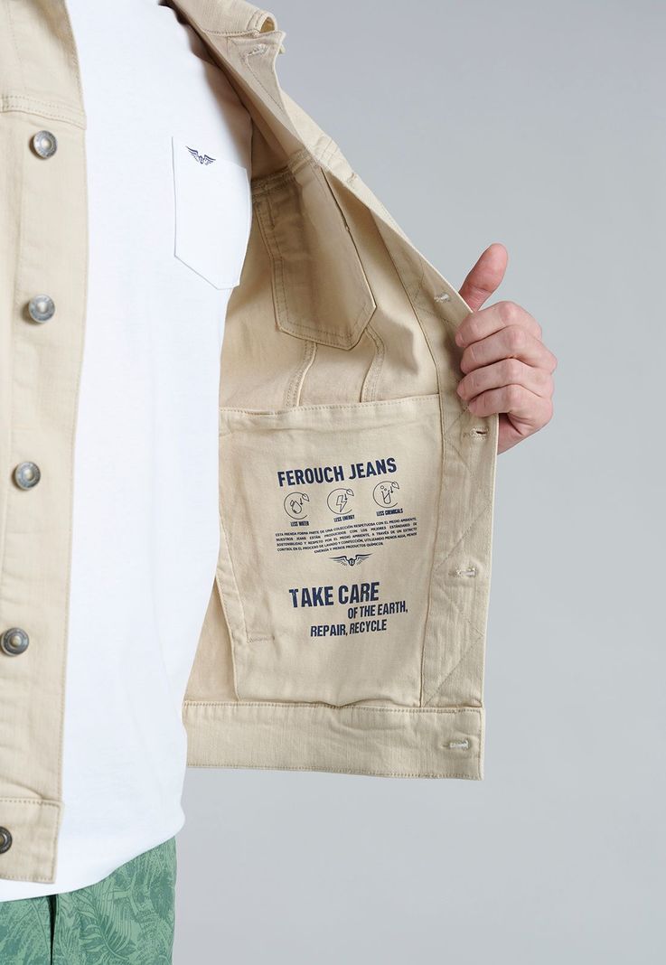 Chaqueta Basica Denim Fj Sand-4