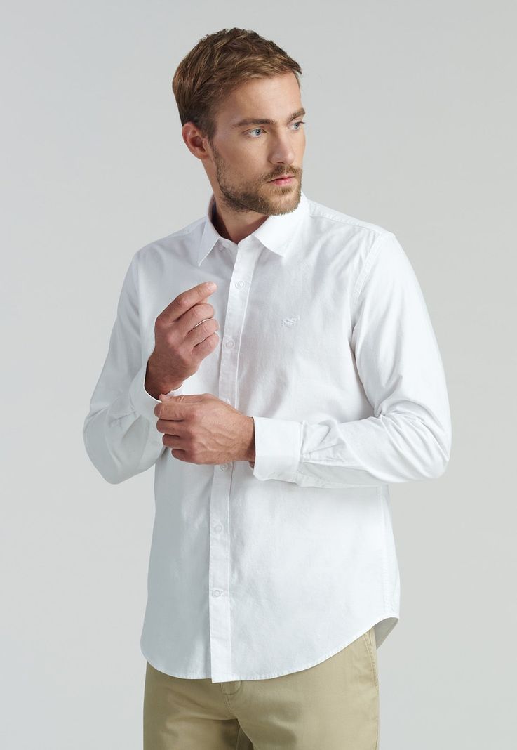 Camisa Sport Oxford Fr White-0