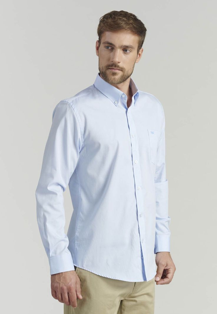 Camisa Smart Casual Oxford Sc Sky-0