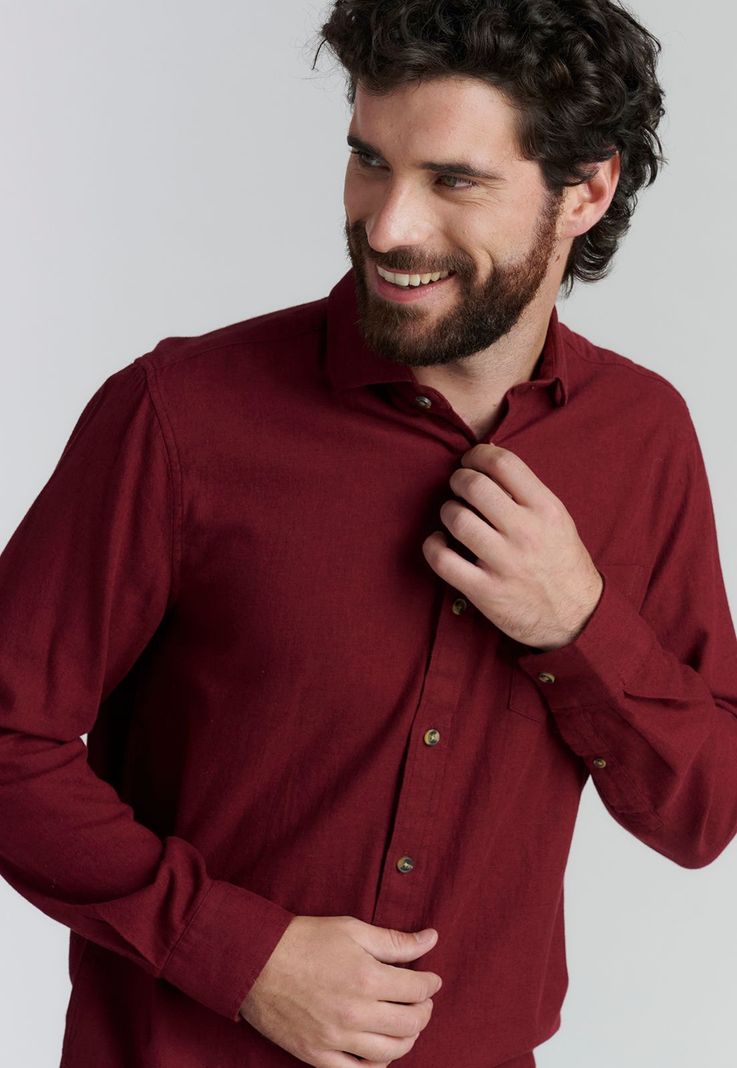 Camisa Weston Fr Red Melange-2