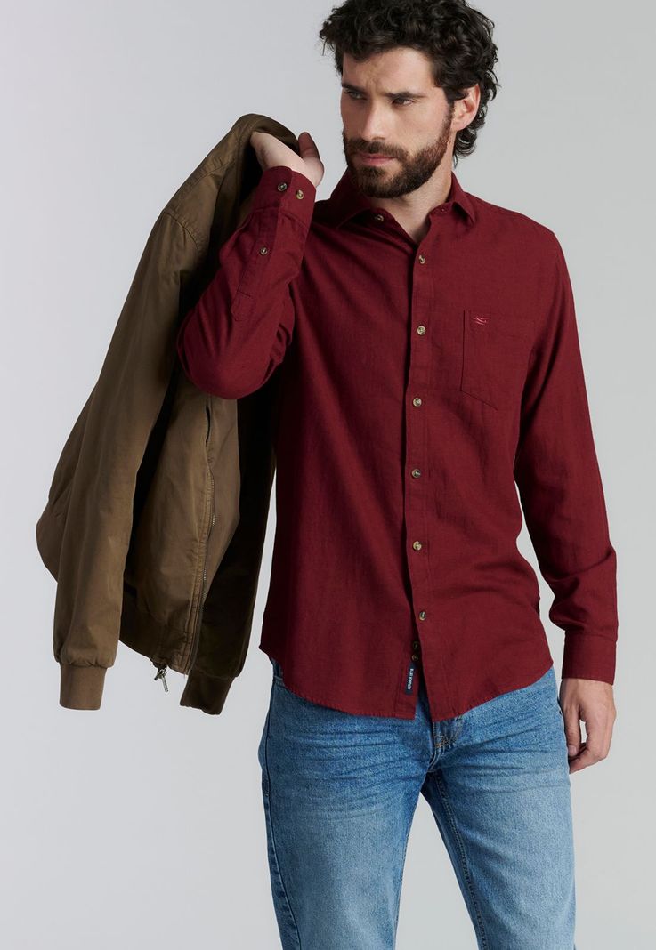 Camisa Weston Fr Red Melange-4