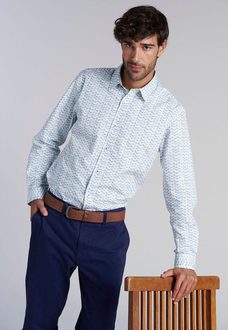 Camisa Estampada  Madison  Fj Green-4