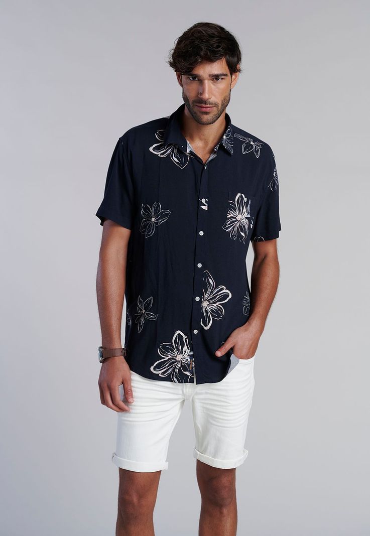 Camisa Estampada Denver Fj Black-0