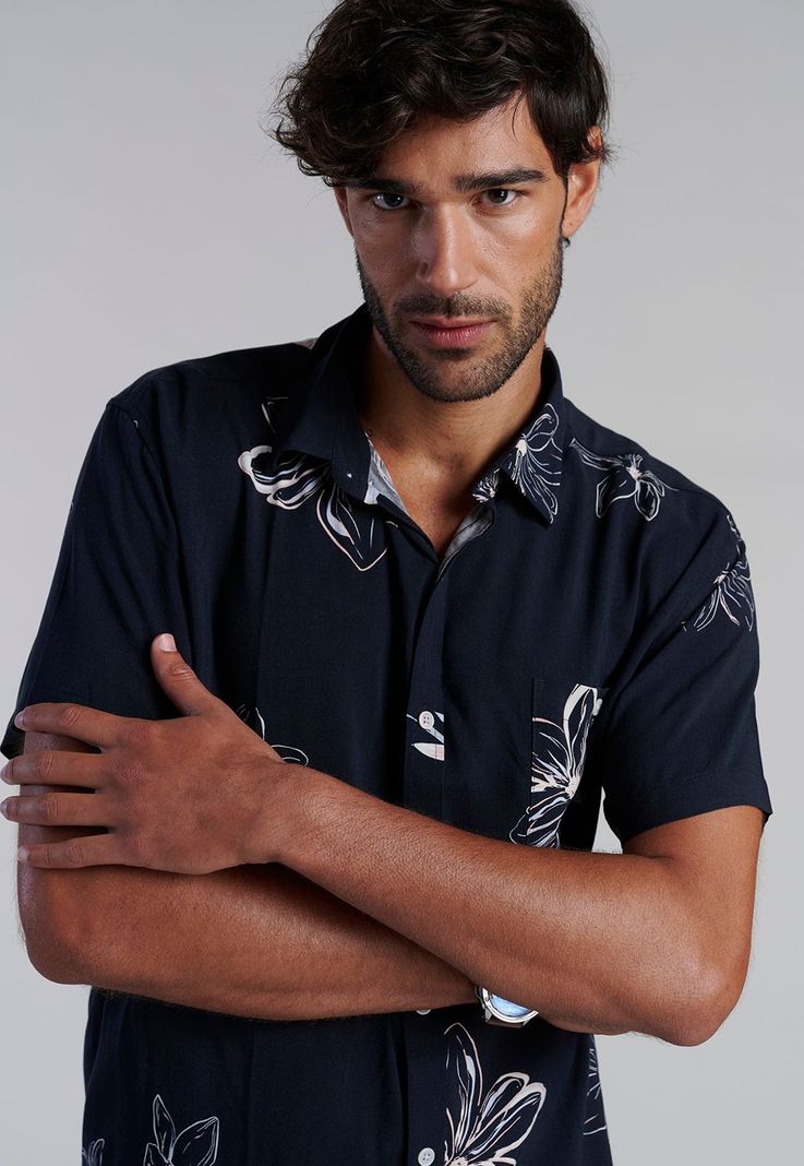 Camisa Estampada Denver Fj Black-4