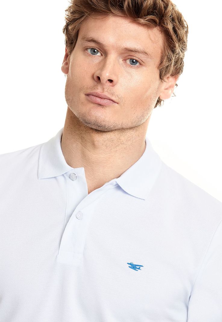 Polera Polo Básica White-3