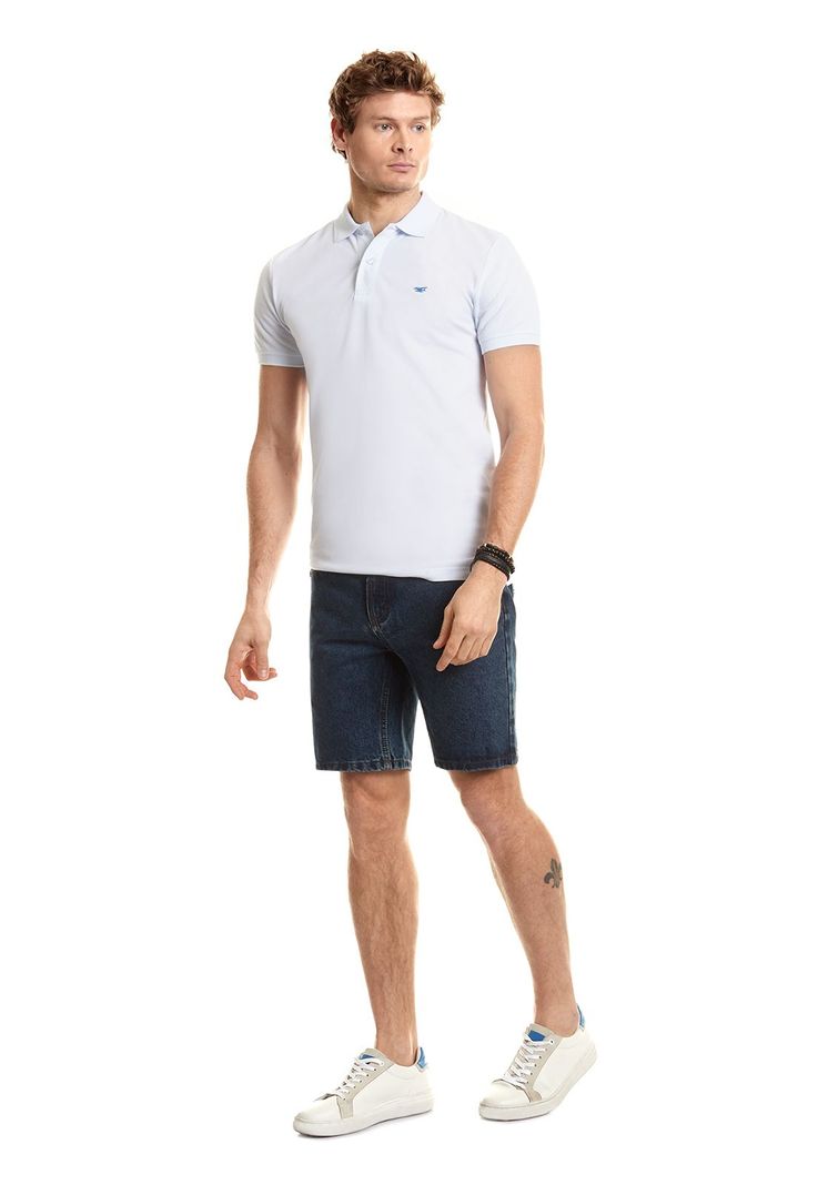 Polera Polo Básica White-1