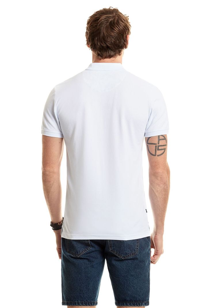 Polera Polo Básica White-2