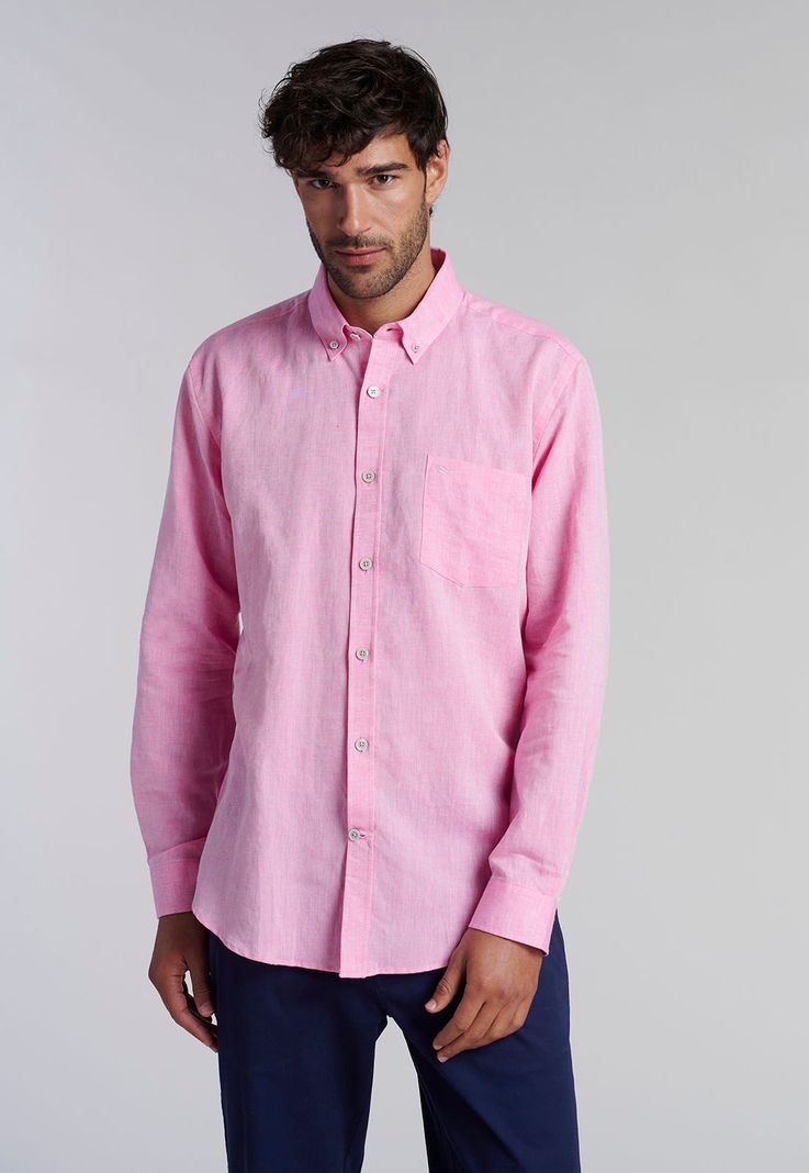 Camisa Sport Lino F Fucsia-0