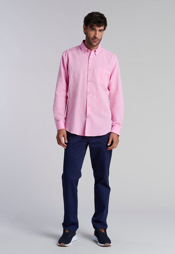 Camisa Sport Lino F Fucsia-1