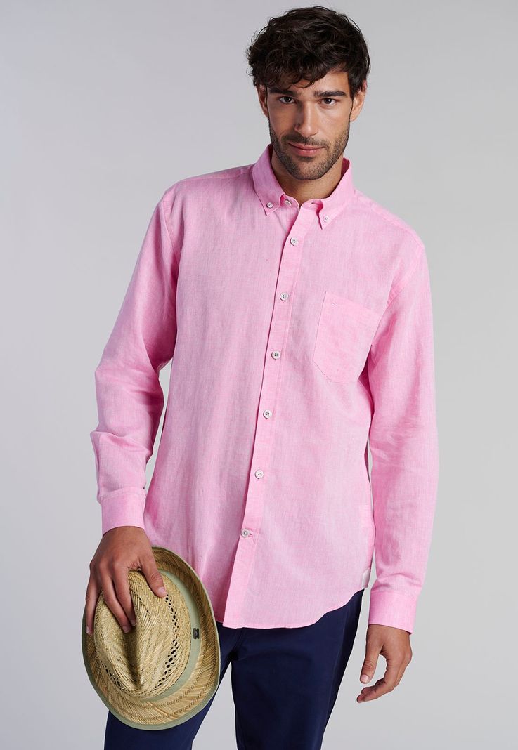 Camisa Sport Lino F Fucsia-4