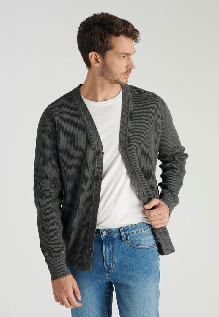 Cardigan Oviedo Heritage Grey Melange-0