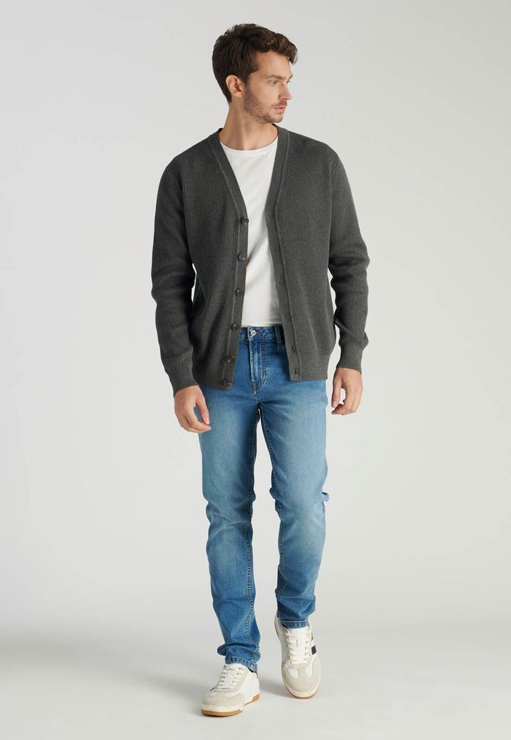 Cardigan Oviedo Heritage Grey Melange-1