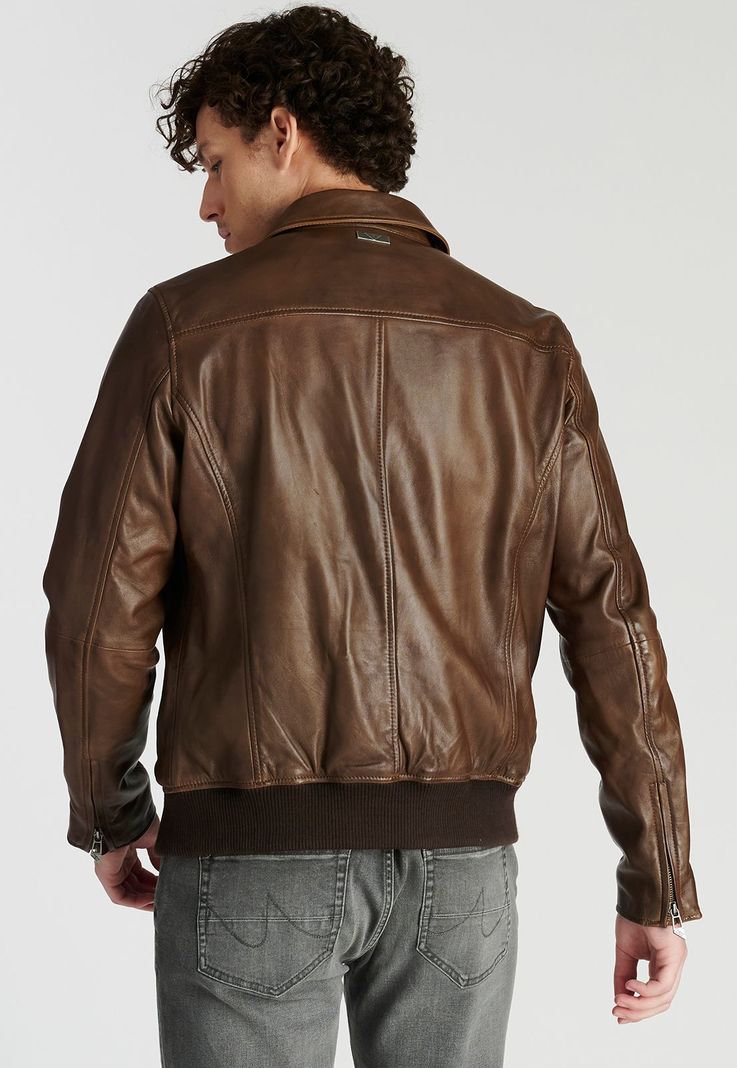 Chaqueta Leather Vannes Heritage Brown-3