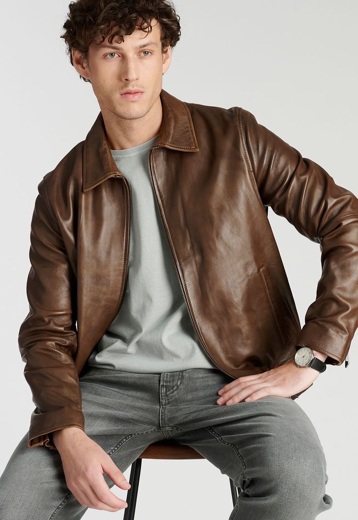 Chaqueta Leather Vannes Heritage Brown-4