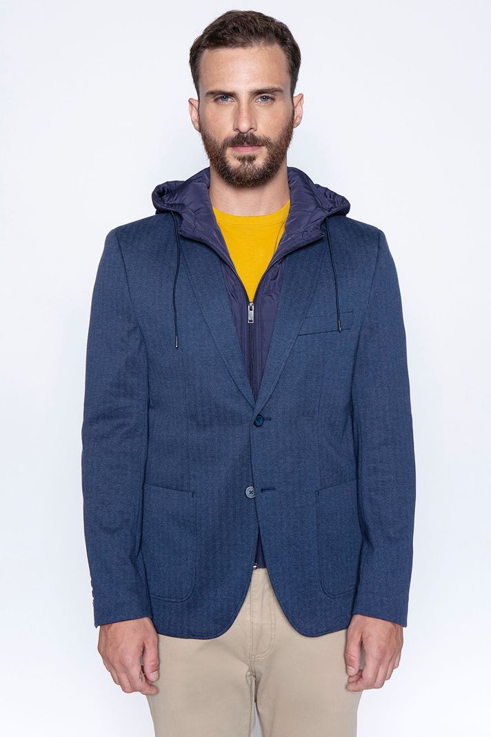 Blazer Knitted Ohio Fj Navy-0