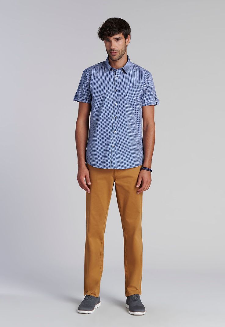 Camisa Estampada Rombo F Blue-1
