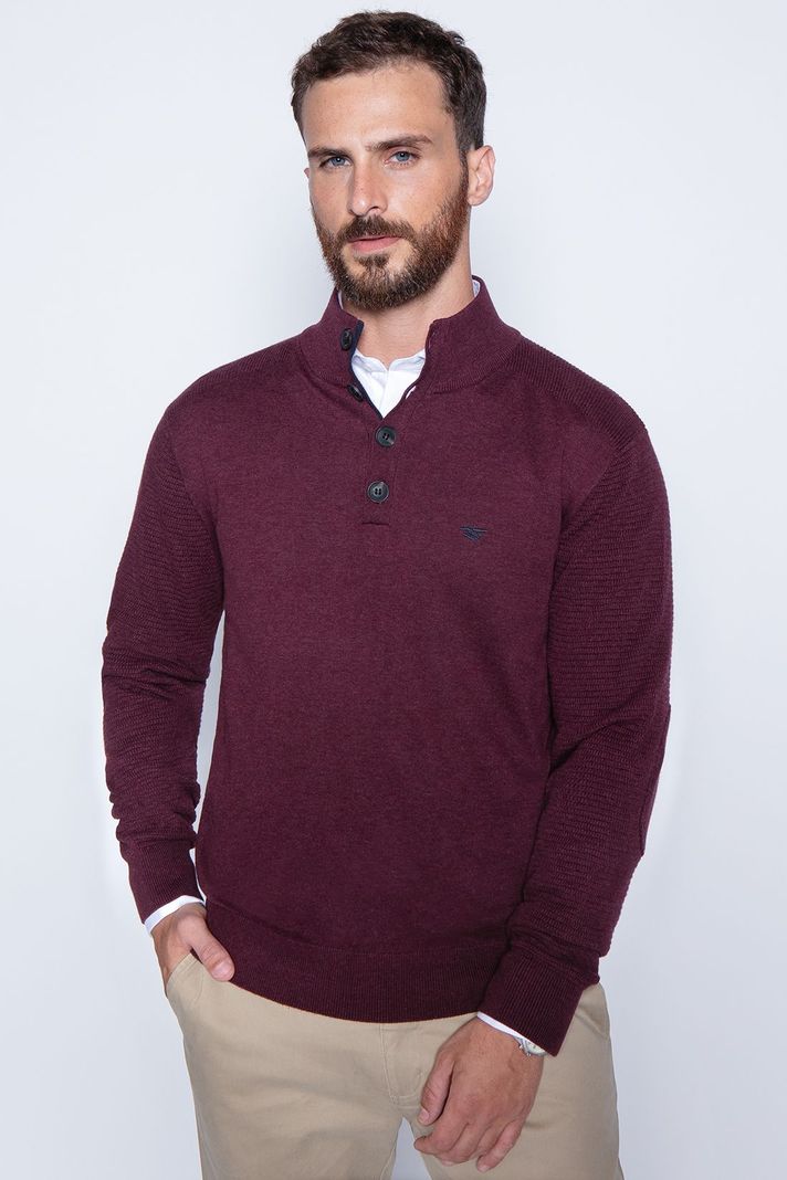Sweater Bristol Smart Casual L/S Burgundy-0