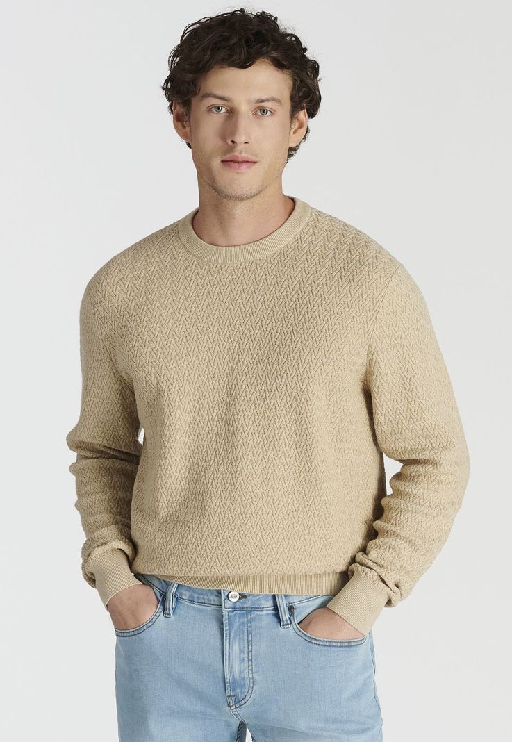 Sweater Leon Heritage Camel Melange Beige S