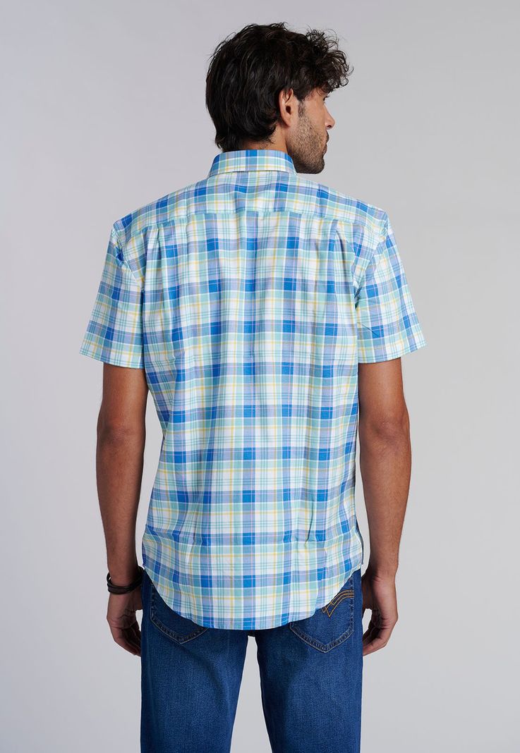 Camisa Checkered Kansas  F Turquoise-3