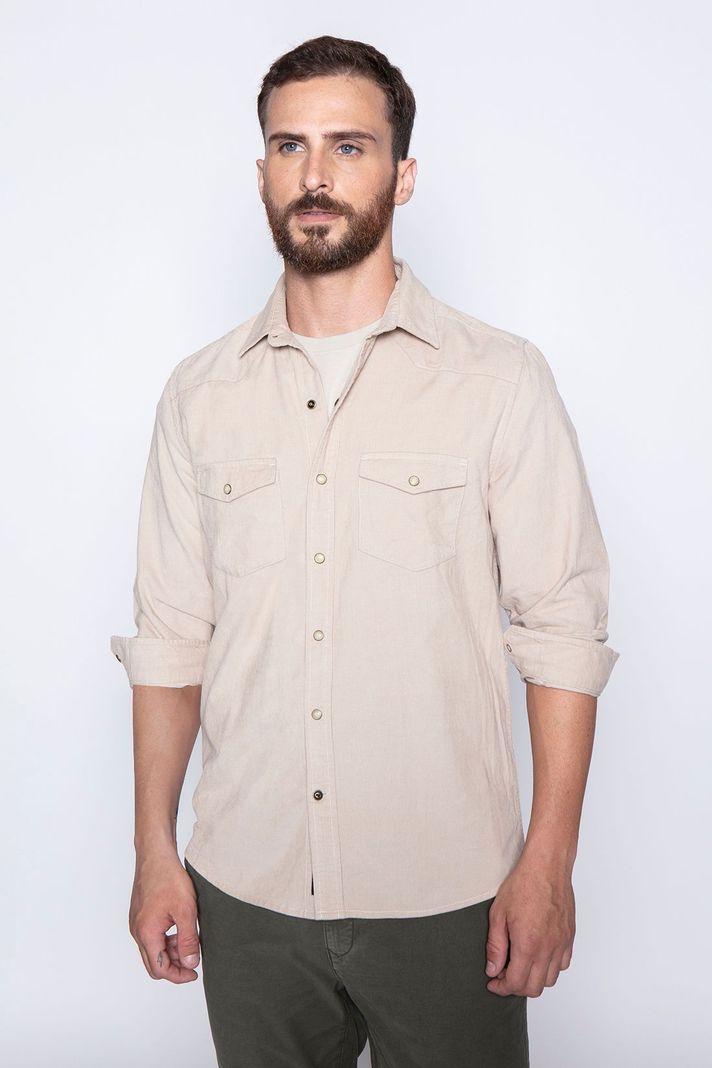 Camisa Corduroy F Sand-0