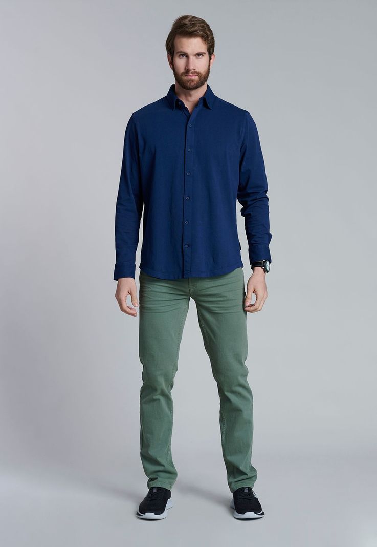 Camisa Jersey Garment Dyed F Navy-1