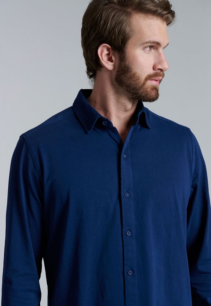 Camisa Jersey Garment Dyed F Navy-2