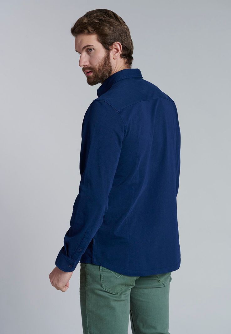 Camisa Jersey Garment Dyed F Navy-3